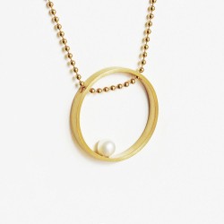 Colar ABBRACCIO prata 925 plaqueado a ouro gold plated necklace