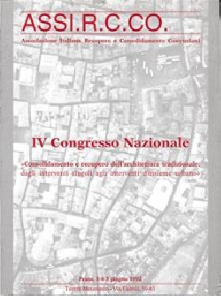 ASSI.R.C.CO. IV Congresso Nazionale consolidamento e recupero dell'architettura tradizionale
