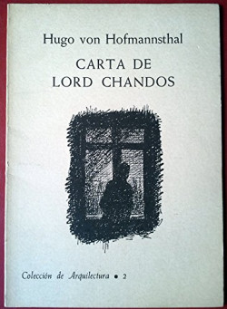 Hugo von Hofmannsthal Carta de Lord Chandos
