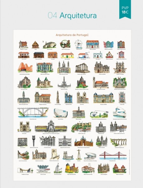 Cartaz Arquitetura Portugal Ilustrado