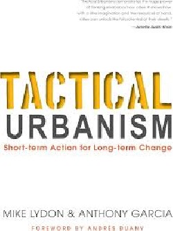Tactical Urbanism: Short-term Action for Long-term Change